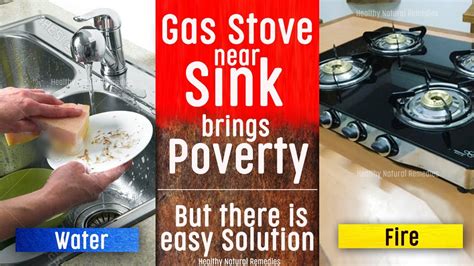 gas stove near sink